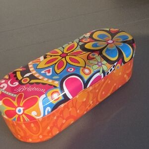 BRIGHTON NWOT Vibrant Orange Floral Eyewear Case